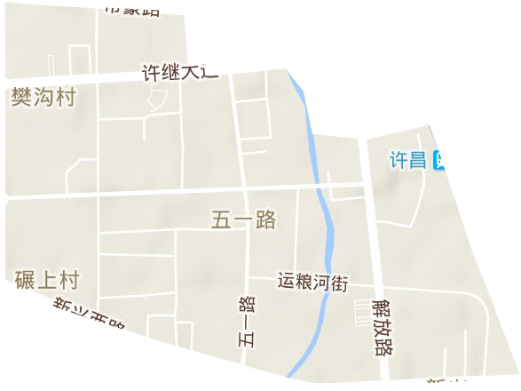 五一路街道地形地图