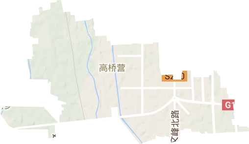 高桥营街道地形地图