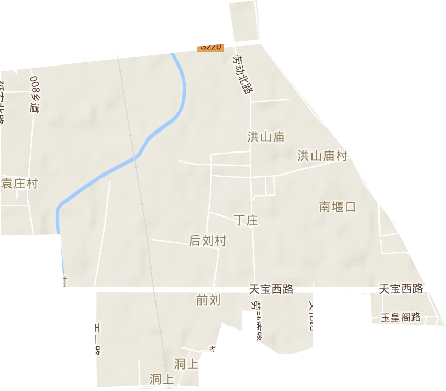 丁庄街道地形地图