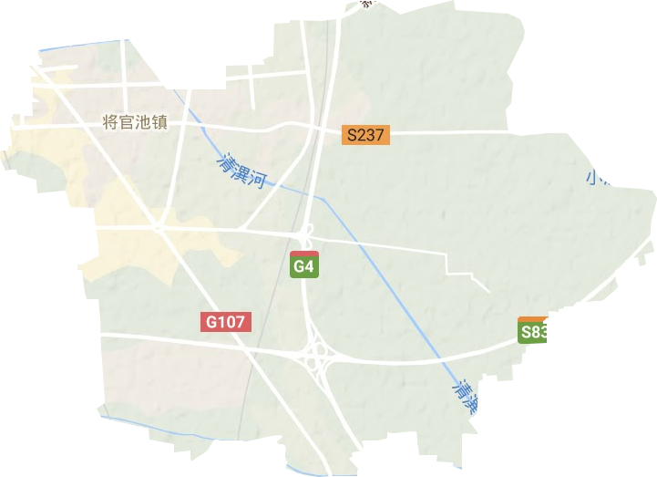 将官池镇地形地图