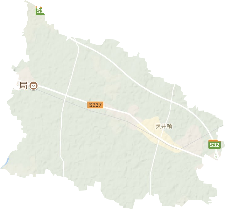 灵井镇地形地图