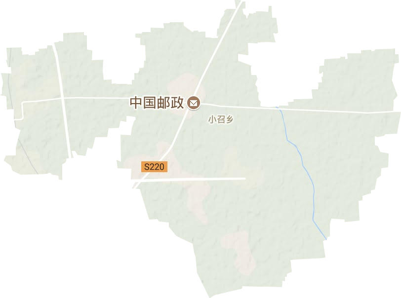 小召乡地形地图