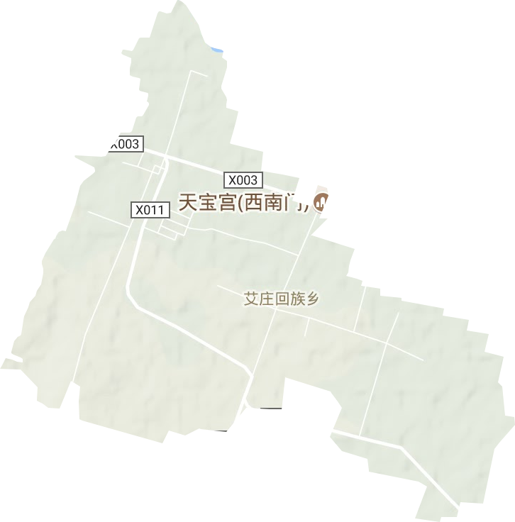 艾庄回族乡地形地图