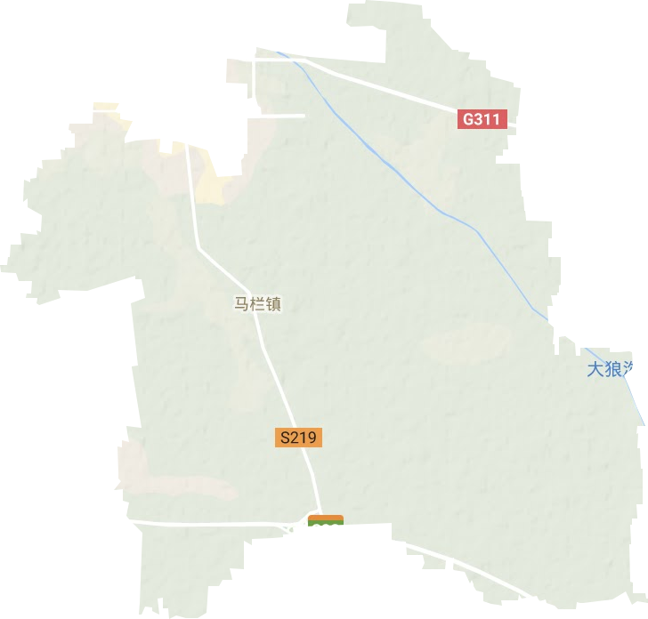 马栏镇地形地图