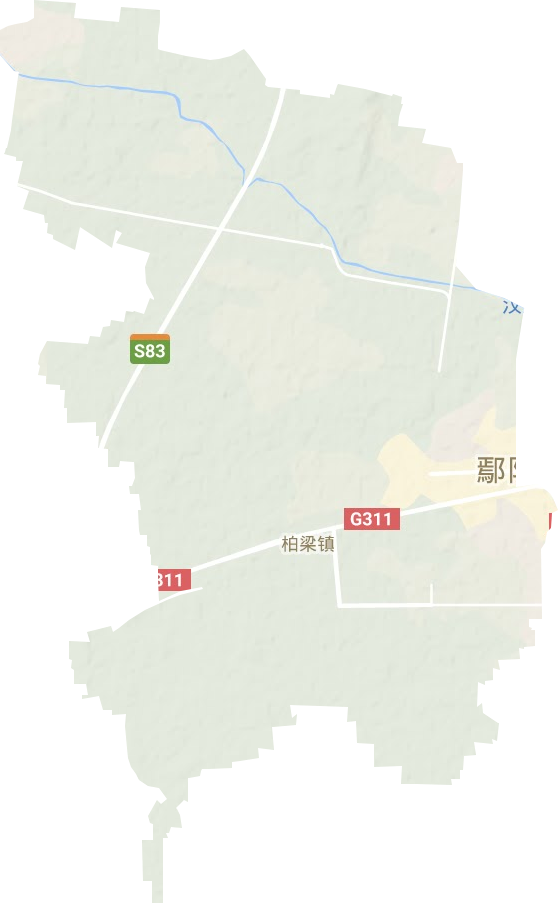 柏梁镇地形地图
