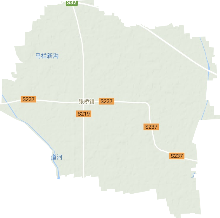 张桥镇地形地图
