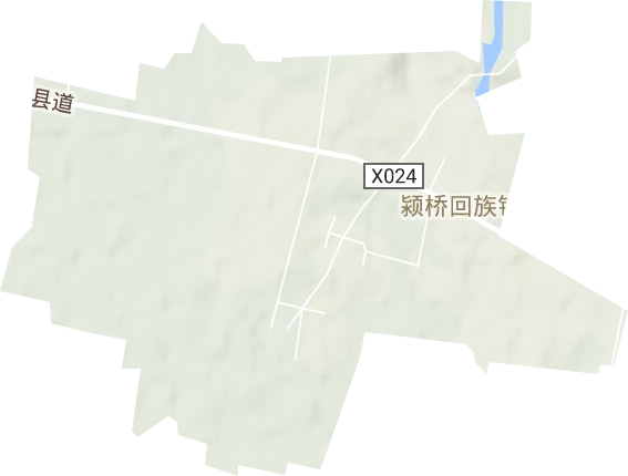 颍桥回族镇地形地图