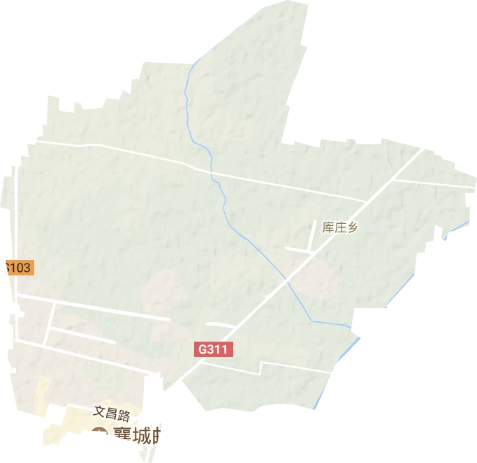 库庄镇地形地图