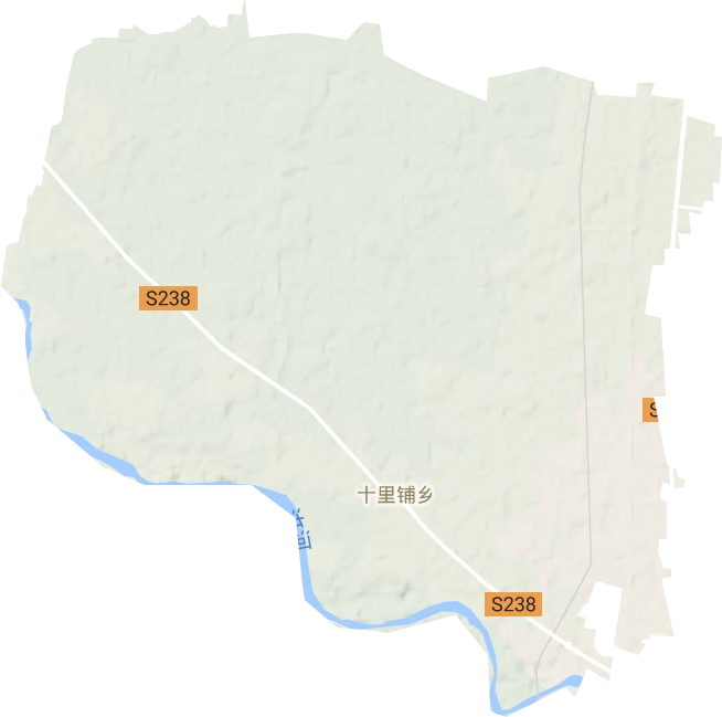 十里铺镇地形地图