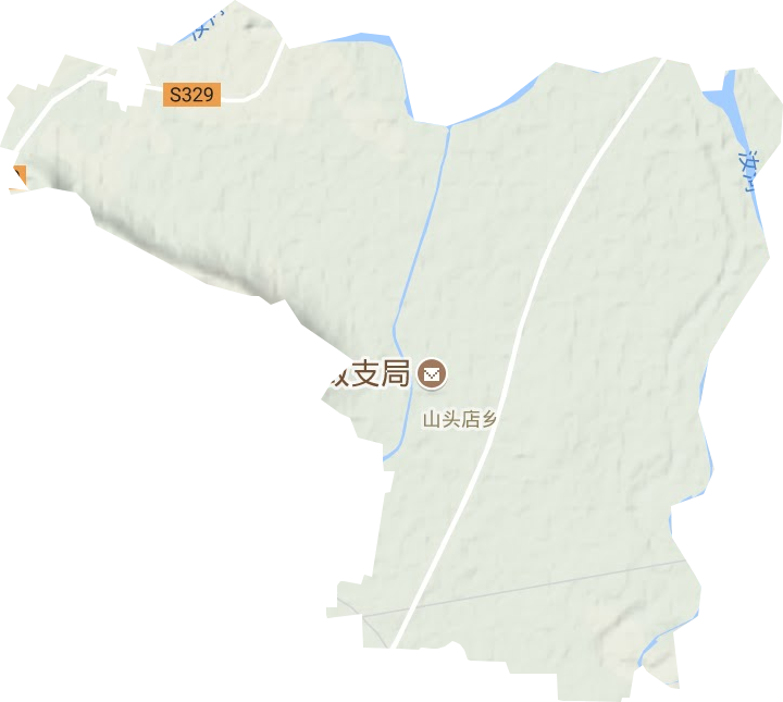 山头店镇地形地图