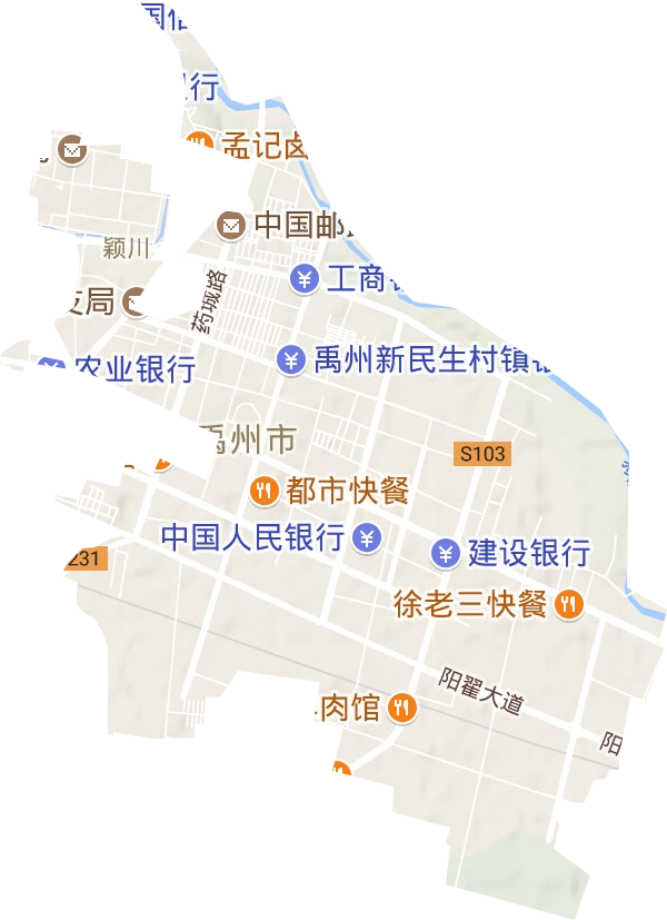 颍川街道地形地图