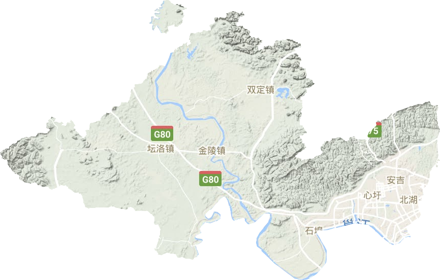 西乡塘区地形地图