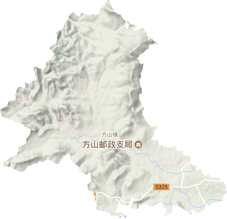 方山镇地形地图