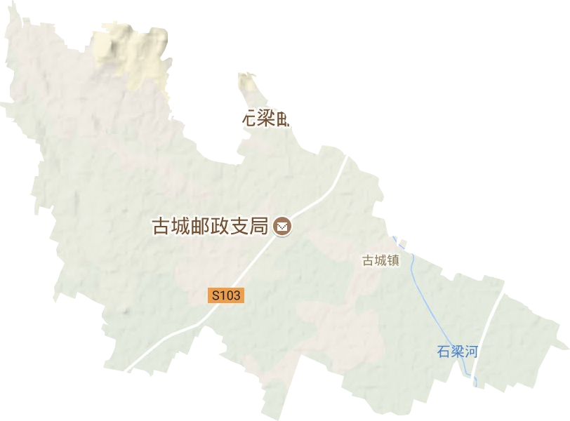 古城镇地形地图