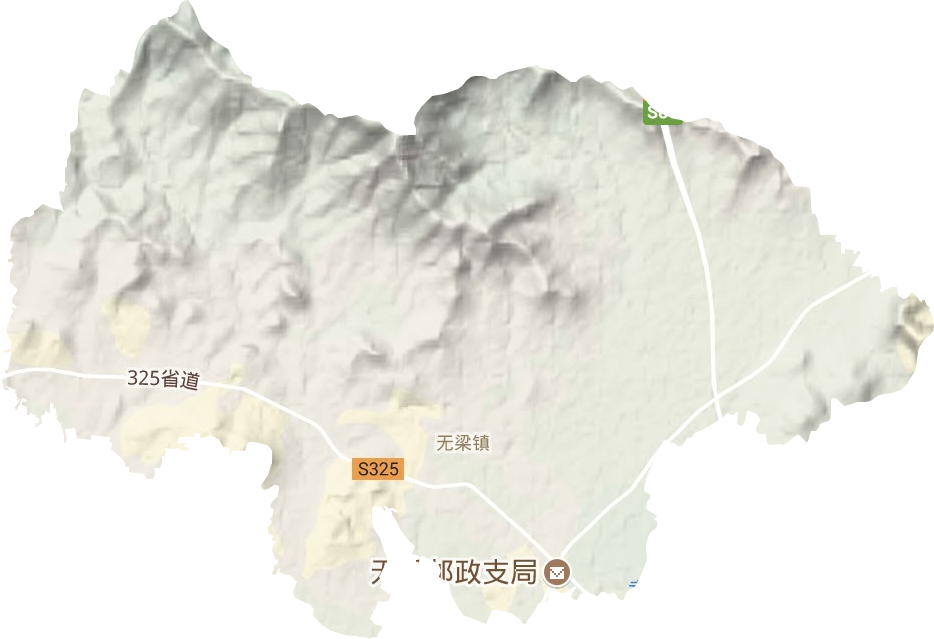 无梁镇地形地图