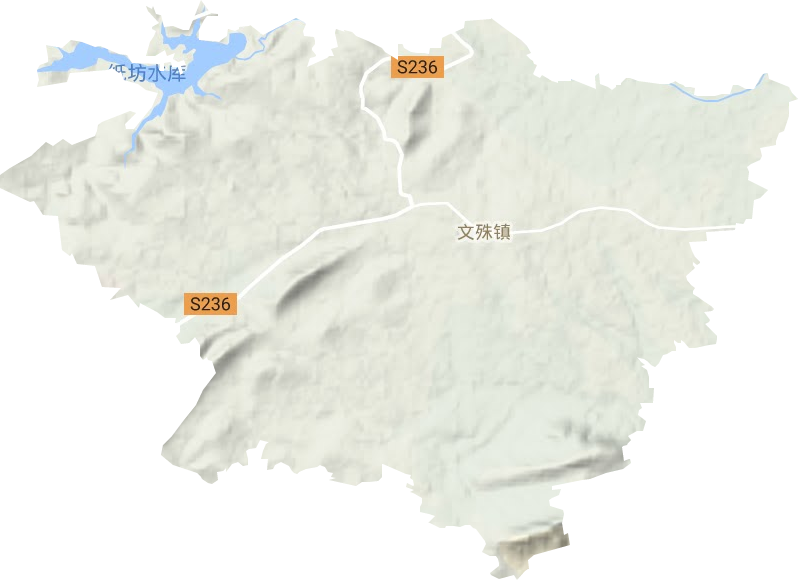 文殊镇地形地图