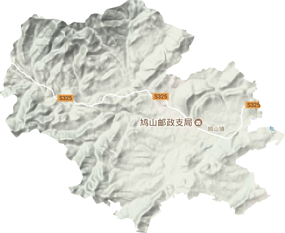 鸠山镇地形地图