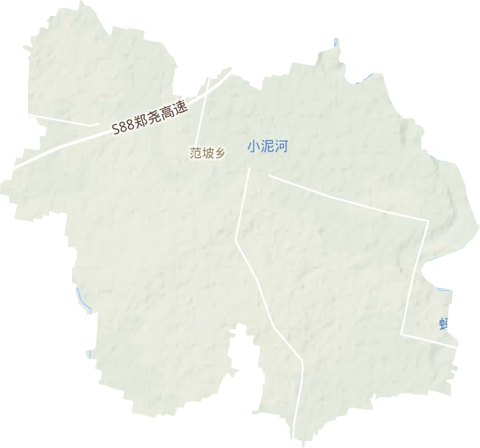 范坡镇地形地图