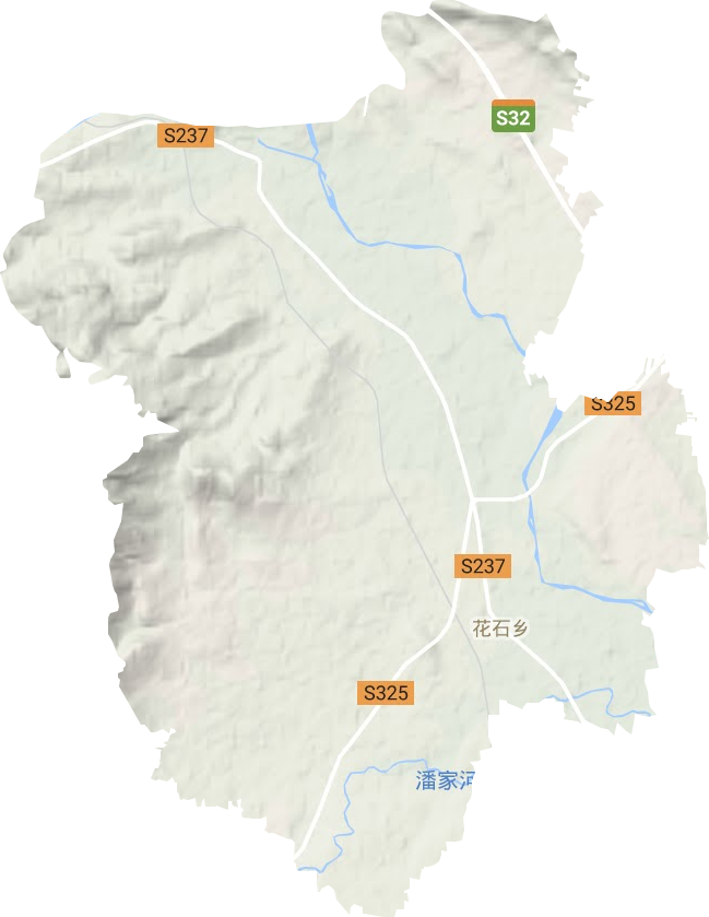 花石镇地形地图