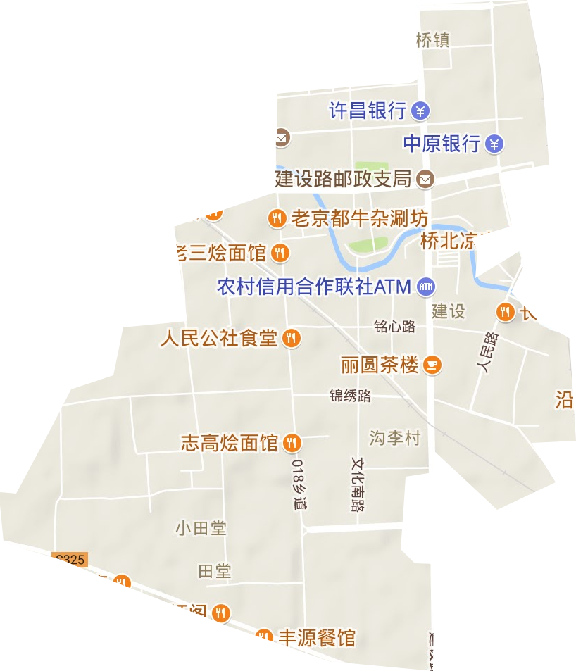 建设路街道地形地图