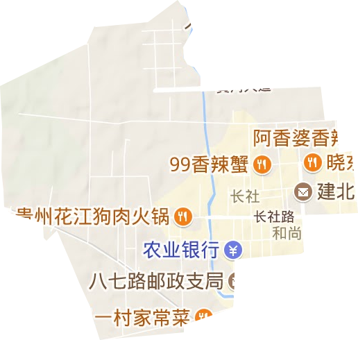 长社路街道地形地图