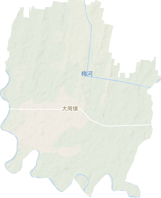 大周镇地形地图