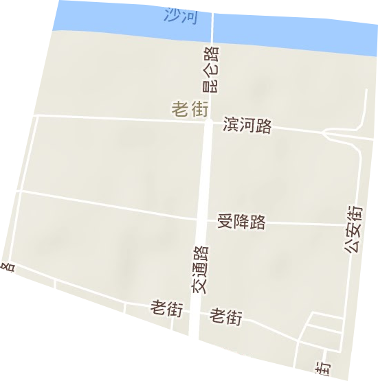 老街街道地形地图