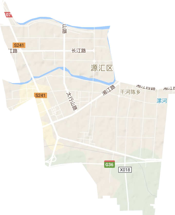 干河陈街道地形地图