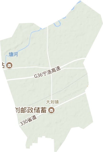 大刘镇地形地图