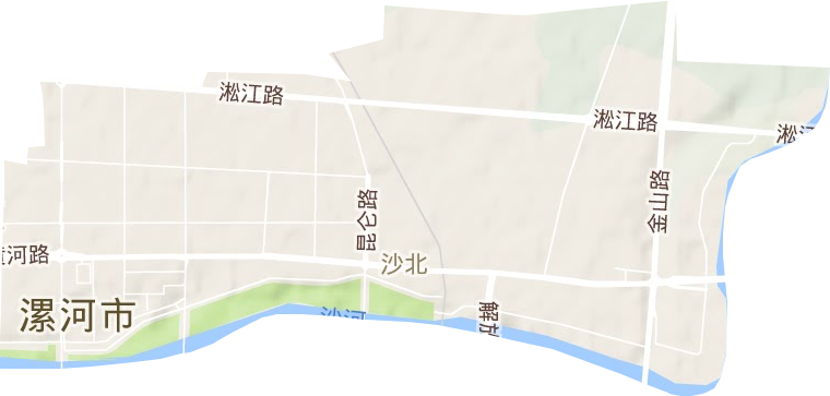 沙北街道地形地图