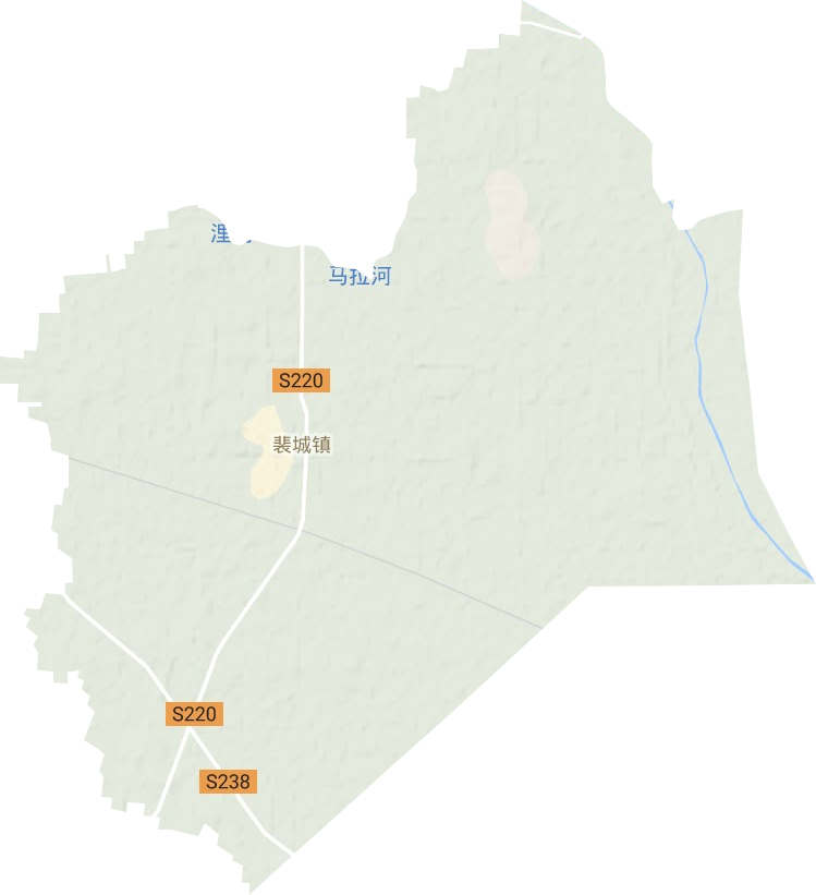 裴城镇地形地图