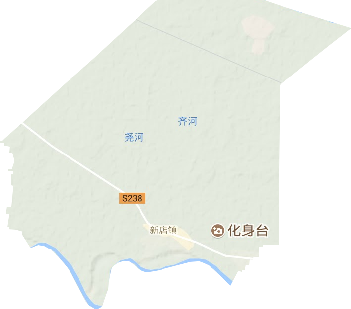 新店镇地形地图