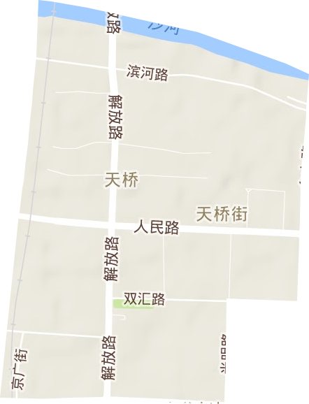 天桥街街道地形地图