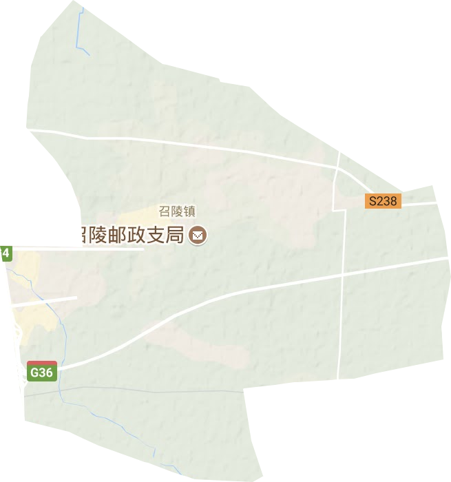 召陵镇地形地图