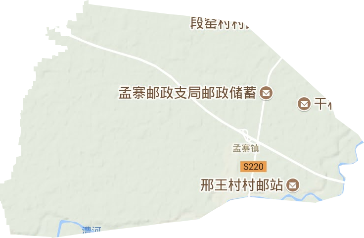 孟寨镇地形地图