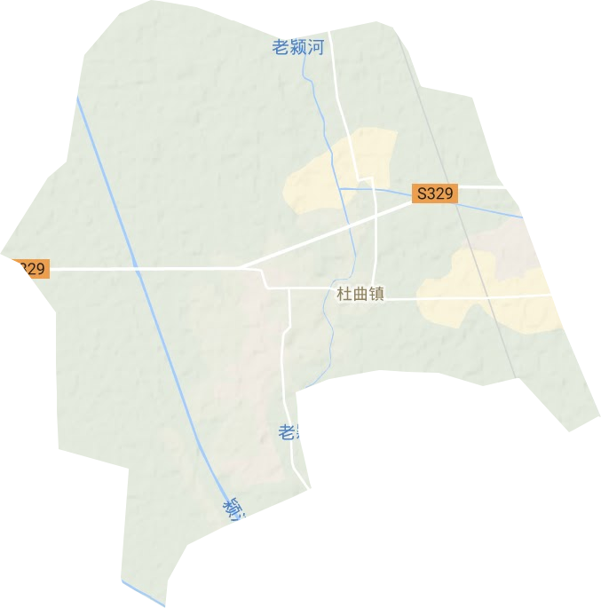 杜曲镇地形地图