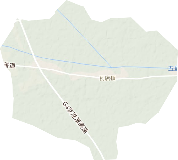 瓦店镇地形地图