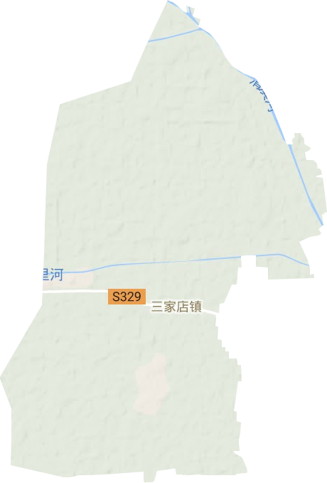 三家店镇地形地图