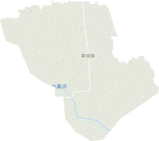 窝城镇地形地图