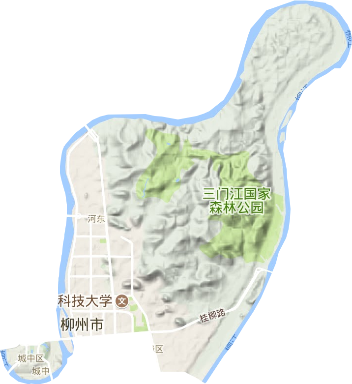 城中区地形地图