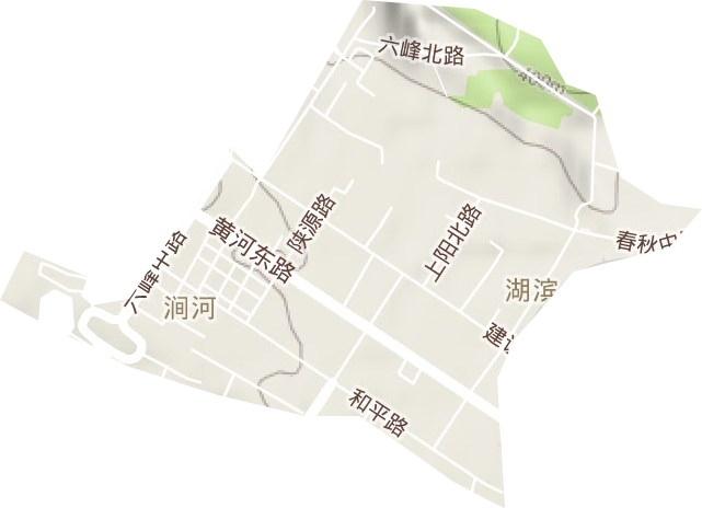 湖滨街道地形地图