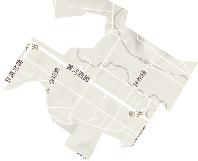 前进街道地形地图