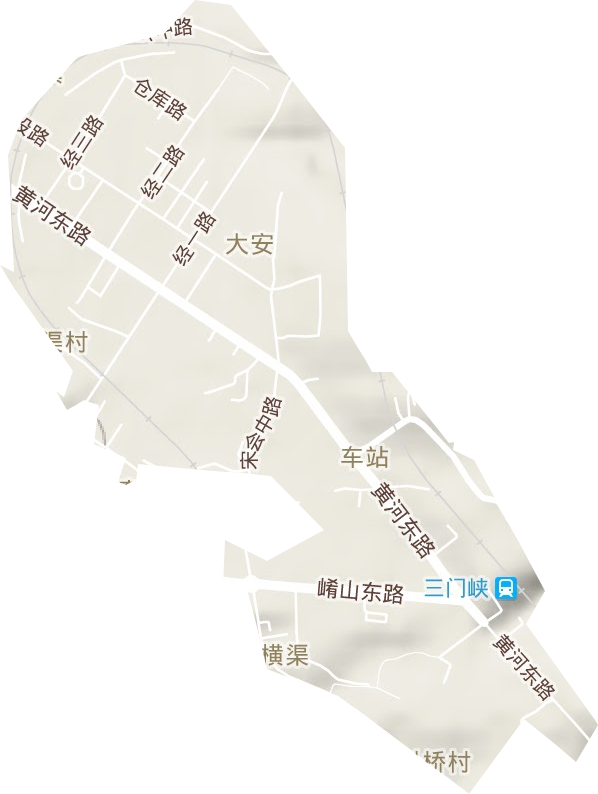 车站街道地形地图