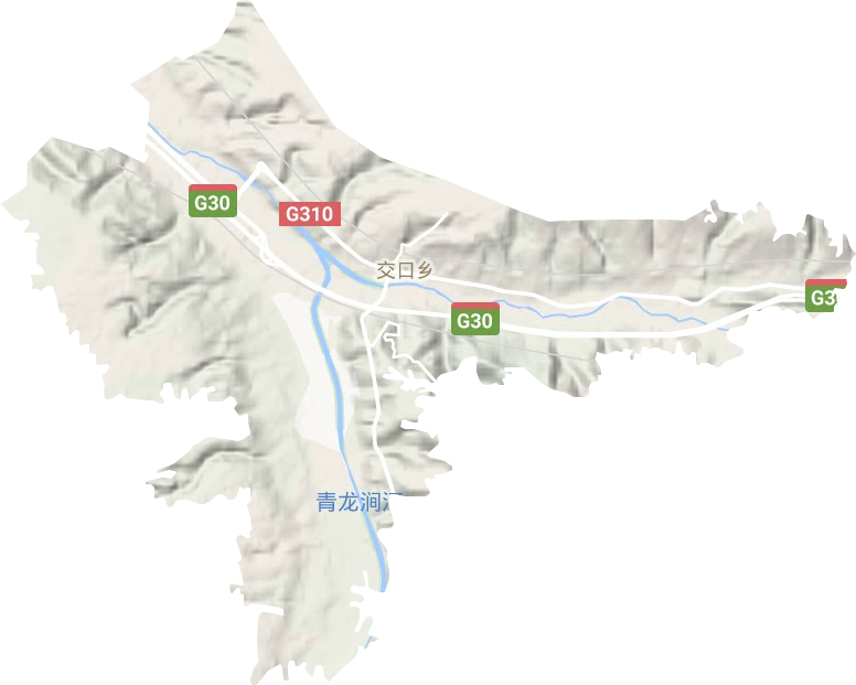 交口乡地形地图