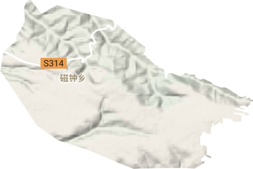 磁钟乡地形地图