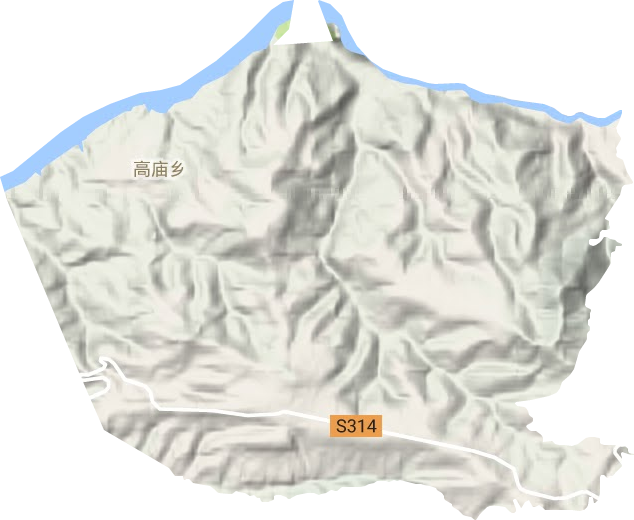 高庙乡地形地图