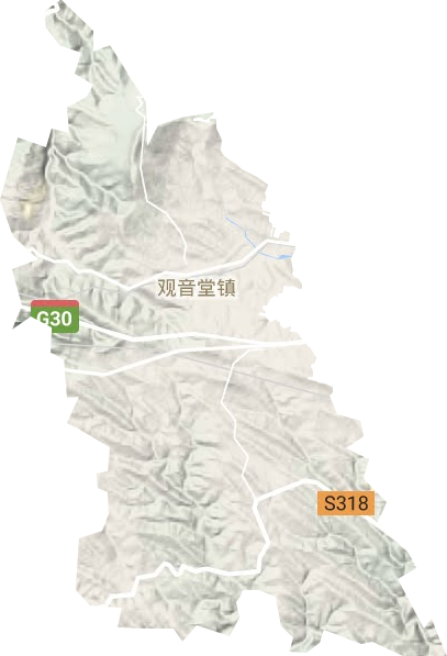 观音堂镇地形地图
