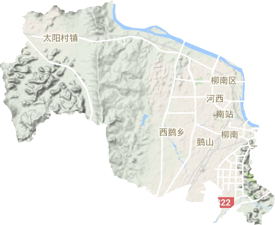 柳南区地形地图