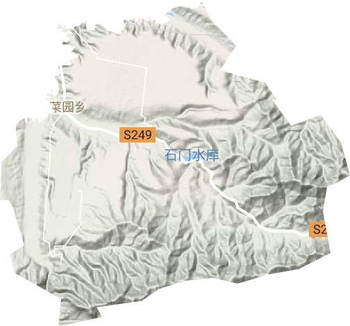 菜园乡地形地图