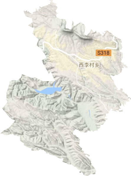 西李村乡地形地图